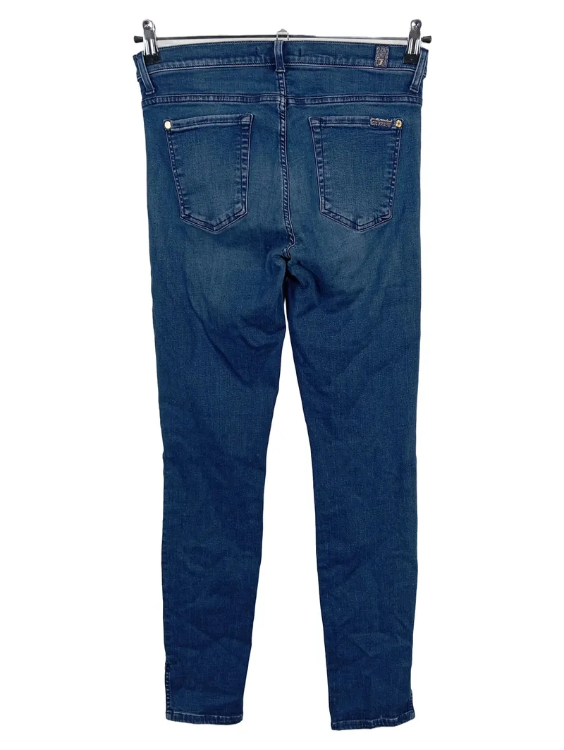 7 For All Mankind Damen Jeans Hose Blau W30 Gr. 38 M Regular Fit Casual 4