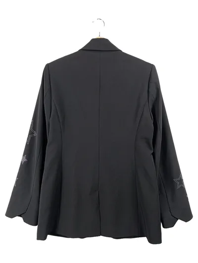 Joseph Ribkoff Damen Blazer Gr. 38 Schwarz Sterne Strass Applikationen