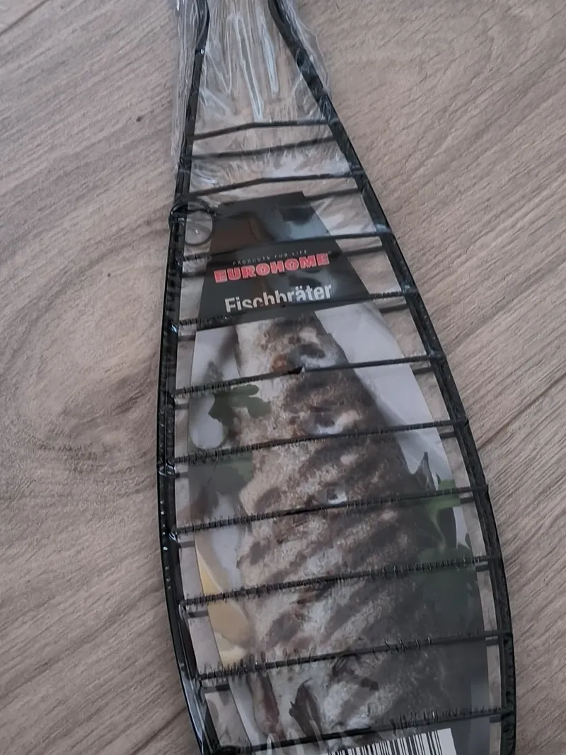 EUROHOME Fischbräter Grillguthalter Fischhalter 40x9cm Antihaftbeschichtung 9
