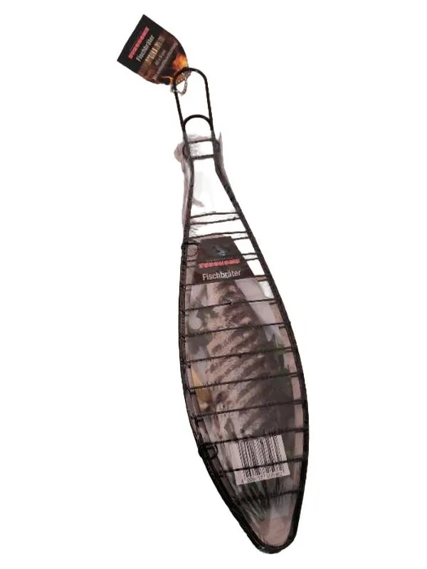 EUROHOME Fischbräter Grillguthalter Fischgriller 40x9cm Antihaft Schwarz 3