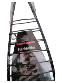 EUROHOME Fischbräter Grillguthalter Fischgriller 40x9cm Antihaft Schwarz 4