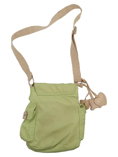 Laura Biagiotti Damen Umhängetasche Grün Polyamid Casual 20x25cm