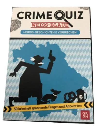 GROH Crime Quiz Weiss-Blaue Mords-Geschichten & Verbrechen True-Crime-Ratespiel