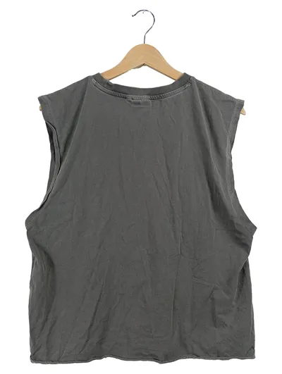 ASOS DESIGN Damen Top Ärmellos Grau Gr. 34 XS Vintage Print Last Tour USA