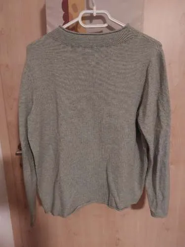 Street One Damen Pullover Langarm Gr. 38/M Grün Meliert Basic