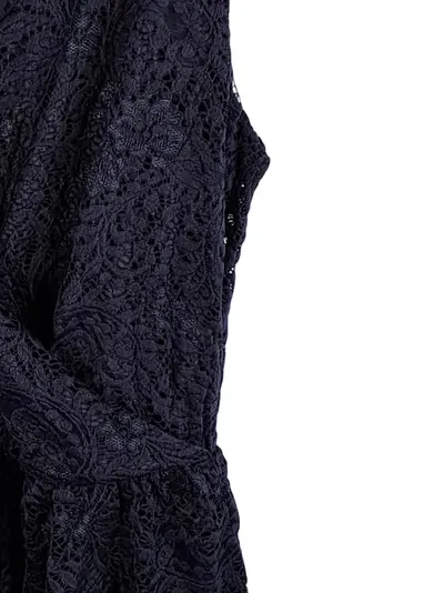 ONLY Spitzenkleid Damen Blau Ärmellos Elegant Midikleid Gr. 40 Festlich