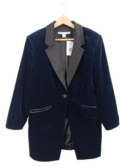 Diane von Furstenberg Blazer Samt Blau Gr. 44 XXL Elegant