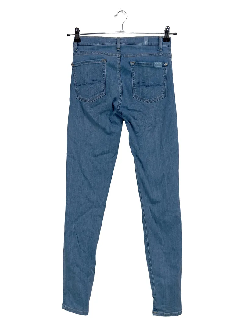 7 For All Mankind Damen Jeans Skinny Fit Blau Gr. 38 W29 M 2