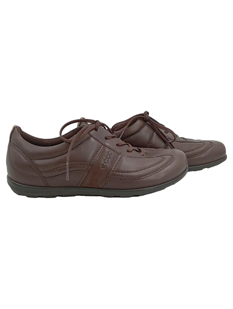 ECCO Schnürschuhe Damen Leder Braun Gr. 37 Casual 1