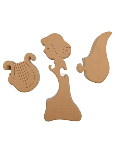 Ostheimer Steckpuzzle Engel mit Harfe Holzspielzeug 3 Teile
