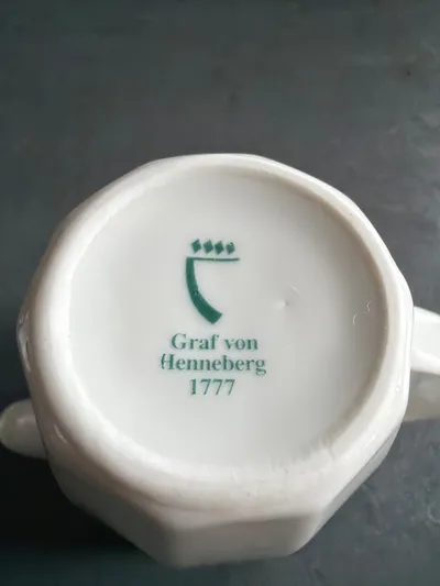 Graf von Henneberg Milchkännchen Porzellan Weiß 150ml 7cm
