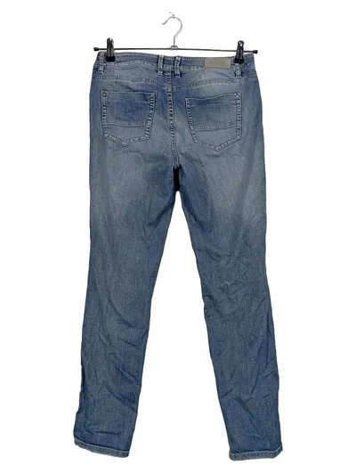 Marc Cain Damen Jeans Slim Fit Hose W29, 38 Blau Destroyed Look