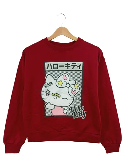Hello Kitty Pullover Kinder Gr. 158 Rot Sweatshirt Logo Print Casual