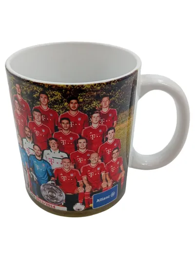 FC Bayern München Fan Becher Tasse Mannschaft 2013, 2014 Porzellan Mehrfarbig
