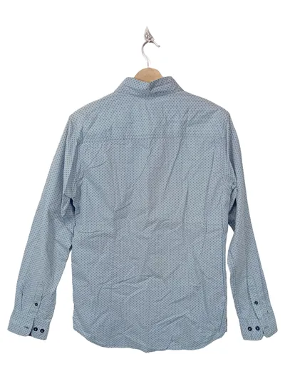 Earthbound Trading Co. Herren Business Hemd Blau Gepunktet Gr. 46 S Langarm