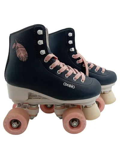 Oxelo Retro Rollschuhe Damen Blau Rosa Gr. 36