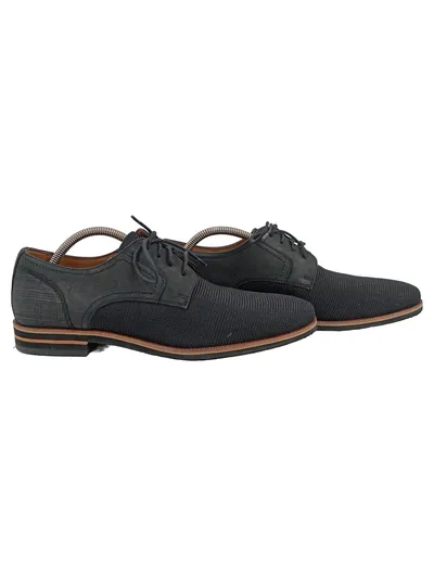 Salamander Schnürschuhe Herren Business Schwarz Größe 41 Textil Leder