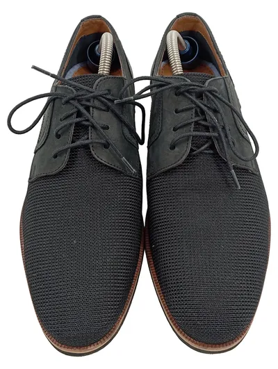 Salamander Schnürschuhe Herren Business Schwarz Größe 41 Textil Leder