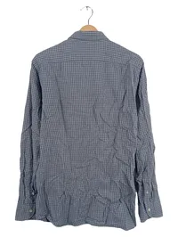 Caliban Freizeithemd Herren Gr. 52 XL Blau Kariert Langarm Hemd Casual 2