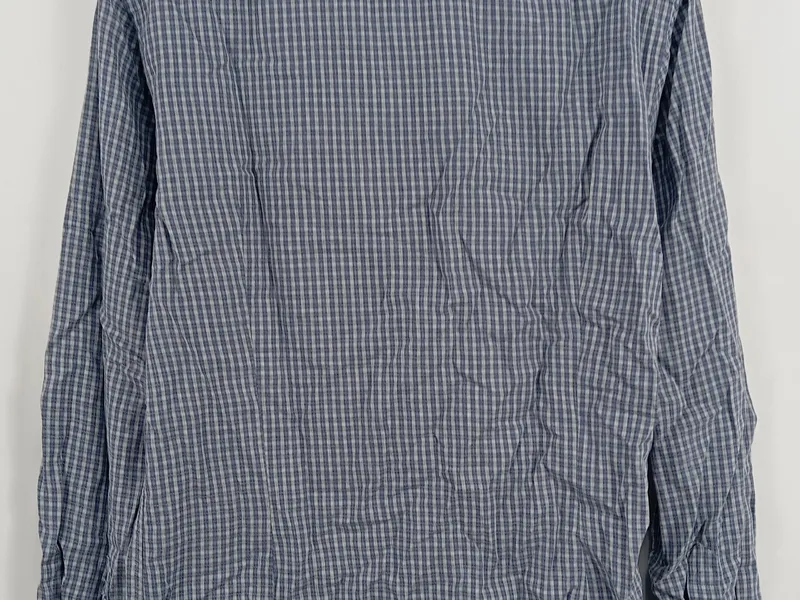 Caliban Freizeithemd Herren Gr. 52 XL Blau Kariert Langarm Hemd Casual 6
