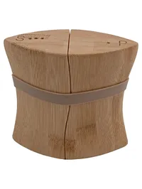Bambum Gewürzstreuer Salz- und Pfefferstreuer Set aus Bambus Holz Braun 9 cm 1