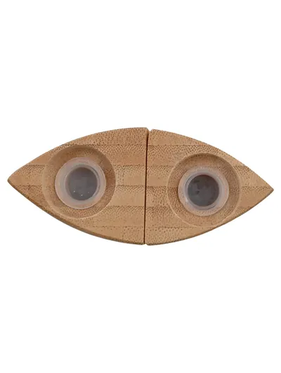 Bambum Gewürzstreuer Salz- und Pfefferstreuer Set aus Bambus Holz Braun 9 cm