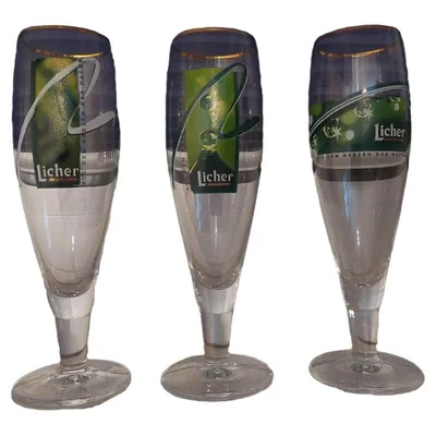 Licher Biergläser Set 3 Stück 250ml Transparent Glas 20cm Höhe