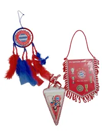FC Bayern München Fanartikel Set Wimpel Traumfänger Rot 1