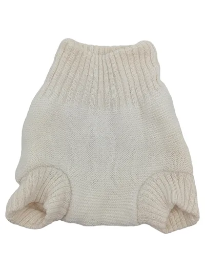 Disana Baby Pullover Ärmellos Wolle Beige Gr. 50 Uni Herbst Winter