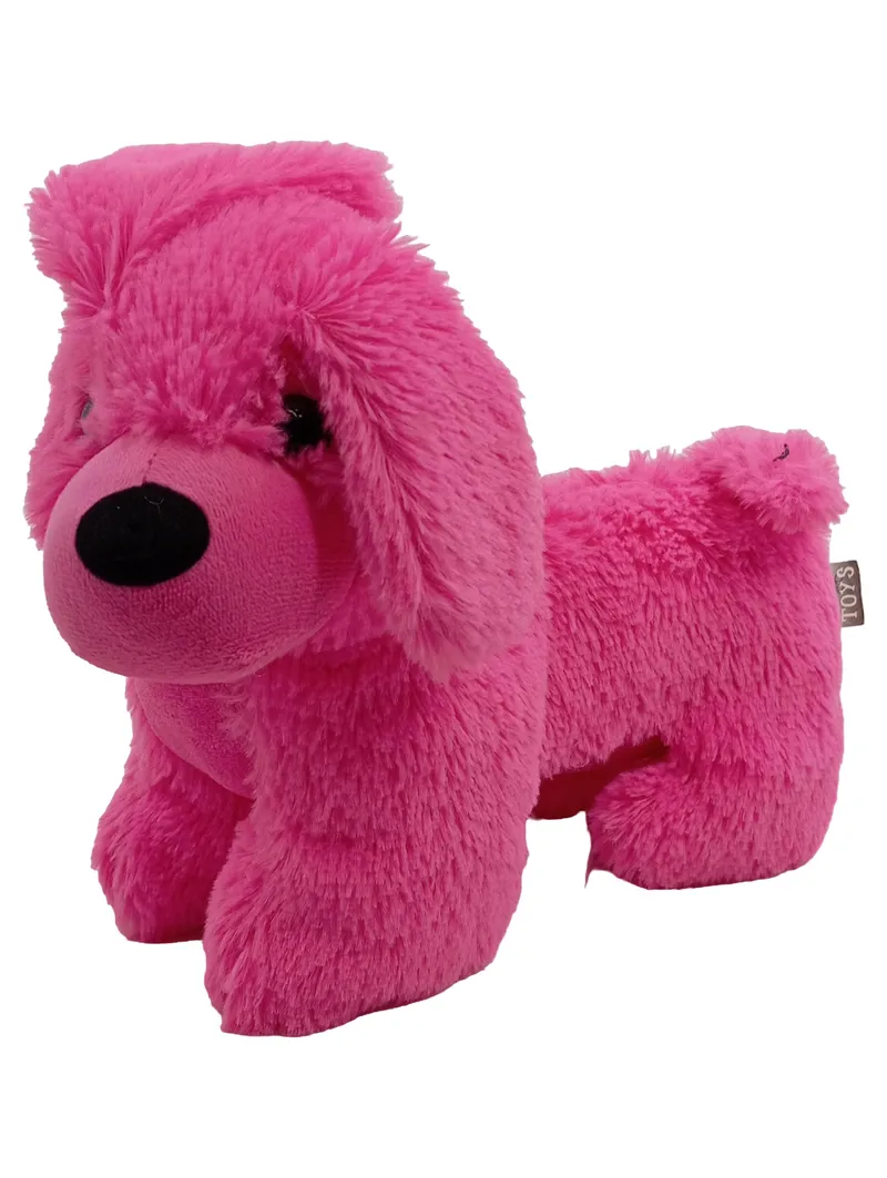 Flo's Toys Kuscheltier Hund Pink 25x20 cm Plüschtier Stofftier 2