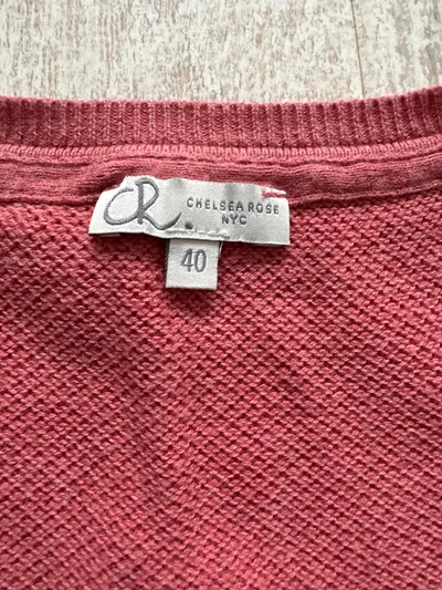 Chelsea Rose Damen Strickjacke Gr. 40 L Rosa Casual Baumwolle