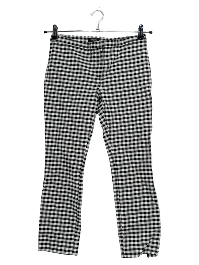 Theory Damen Stoffhose Kariert Schwarz Weiß Gr. 34 W26 XS Business