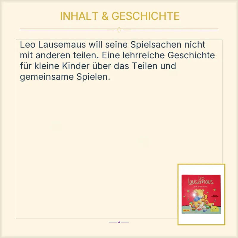 Pixi Buch Leo Lausemaus will nicht teilen Marco Campanella Carlsen Kinderbuch 3