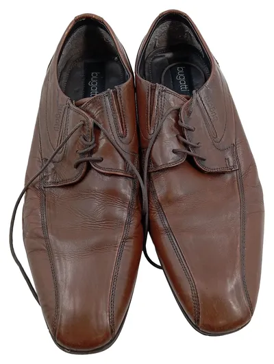 bugatti Herren Schnürschuhe Businessschuhe Leder Braun Gr. 44