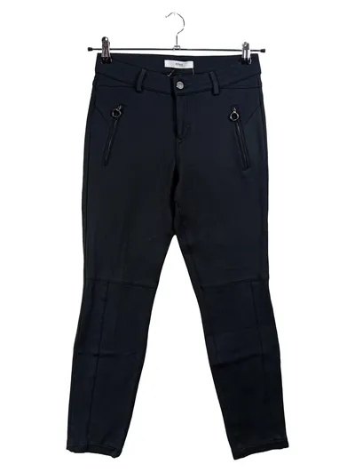 BRAX Damen Stoffhose Schwarz Gr. 36 W28 S Modern Reißverschluss-Details