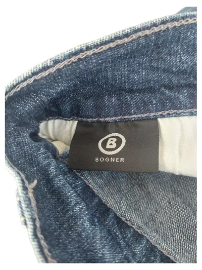 Bogner Jeansrock Damen Gr. 36 S Blau Casual Midirock Baumwolle