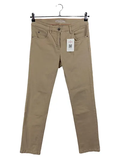 Zerres Stoffhose Damen Beige Gr. 38 Casual