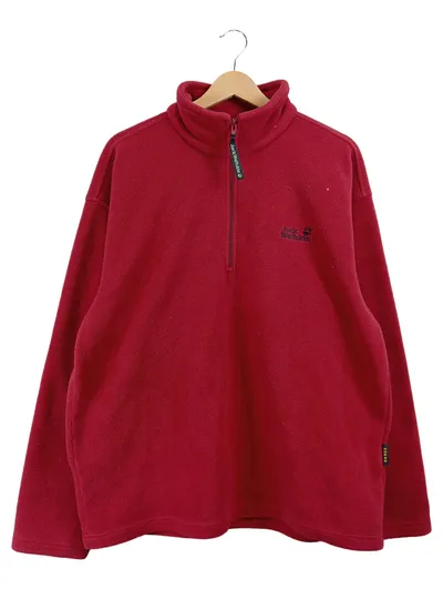 Jack Wolfskin Fleecepullover Half-Zip Rot Gr. 50 L Outdoor Herren