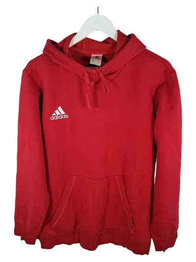 Adidas Kapuzenpullover Herren Gr. L Rot Hoodie Sportlich Logo