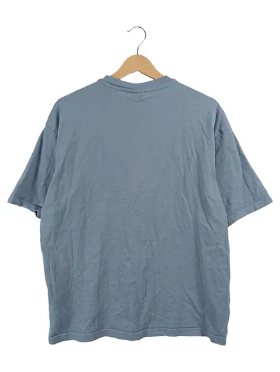 PUMA Herren T-Shirt Blau Gr. 48 M Kurzarm Sportlich Baumwolle Logo