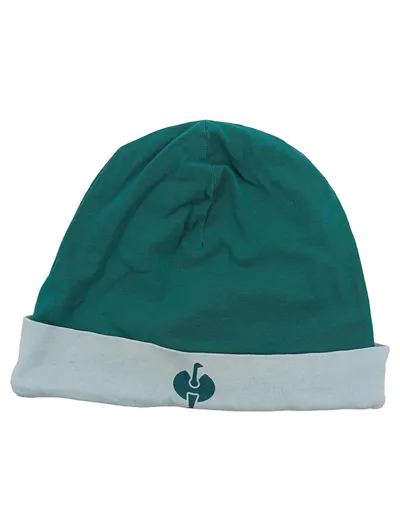 Engelbert Strauss Mütze Beanie Grün Baumwolle Logo Casual Herren