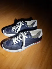 Paul Green Sneaker Low Damen Blau Leder Gr. 38 UK 5 Freizeitschuh 4