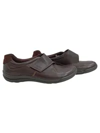 ECCO Schnürschuhe Damen Braun Gr. 37 Leder Komfortabel Klettverschluss 2