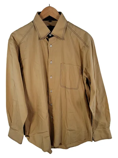 Jupiter Business Hemd Herren Gr. 39, 40 Beige Langarm Baumwolle