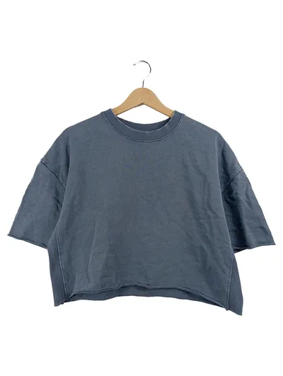 Zara Damen Pullunder Kurzarm Blau Gr. 36 S Oversized Cropped