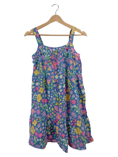 Yigga Sommerkleid Mädchen Gr. 158 Blau Blumenmuster Casual