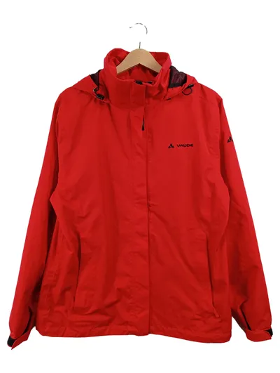 VAUDE Damen Regenjacke Outdoorjacke Rot Gr. 42 Kapuze