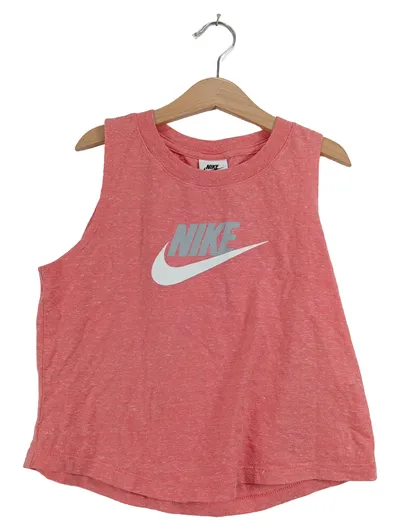 Nike Mädchen Tank Top Sport Shirt Logo Print Rosa Gr. M 140/146