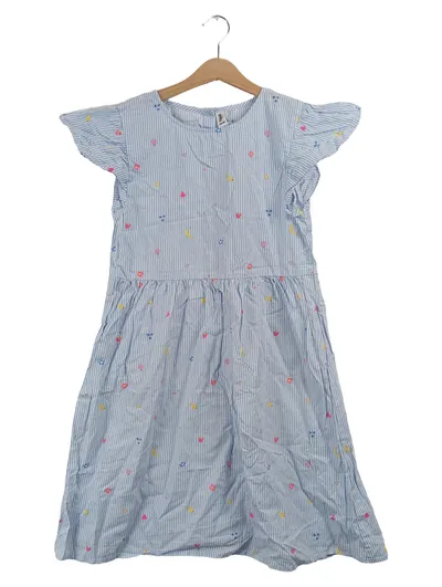 Yigga Mädchen Sommerkleid Gr. 158 Blau Gestreift Freizeitkleid