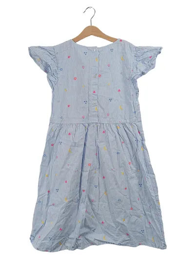 Yigga Mädchen Sommerkleid Gr. 158 Blau Gestreift Freizeitkleid